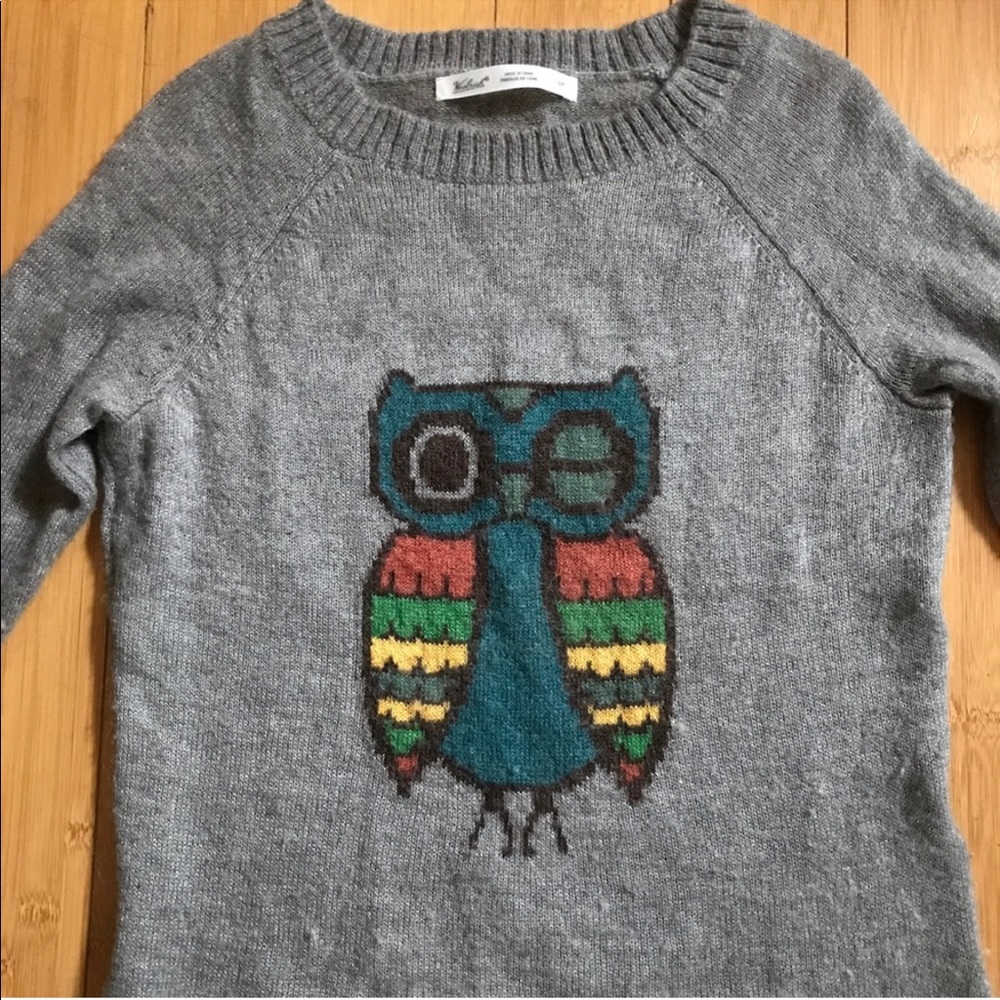 Woolrich owl wool grey sweater